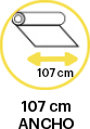 107 cm ancho
